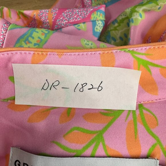 Gretchen Scott Mandarin Dress Medium Palm Palm Pink Floral Colorful NWT DR-1826 - Picture 2 of 10